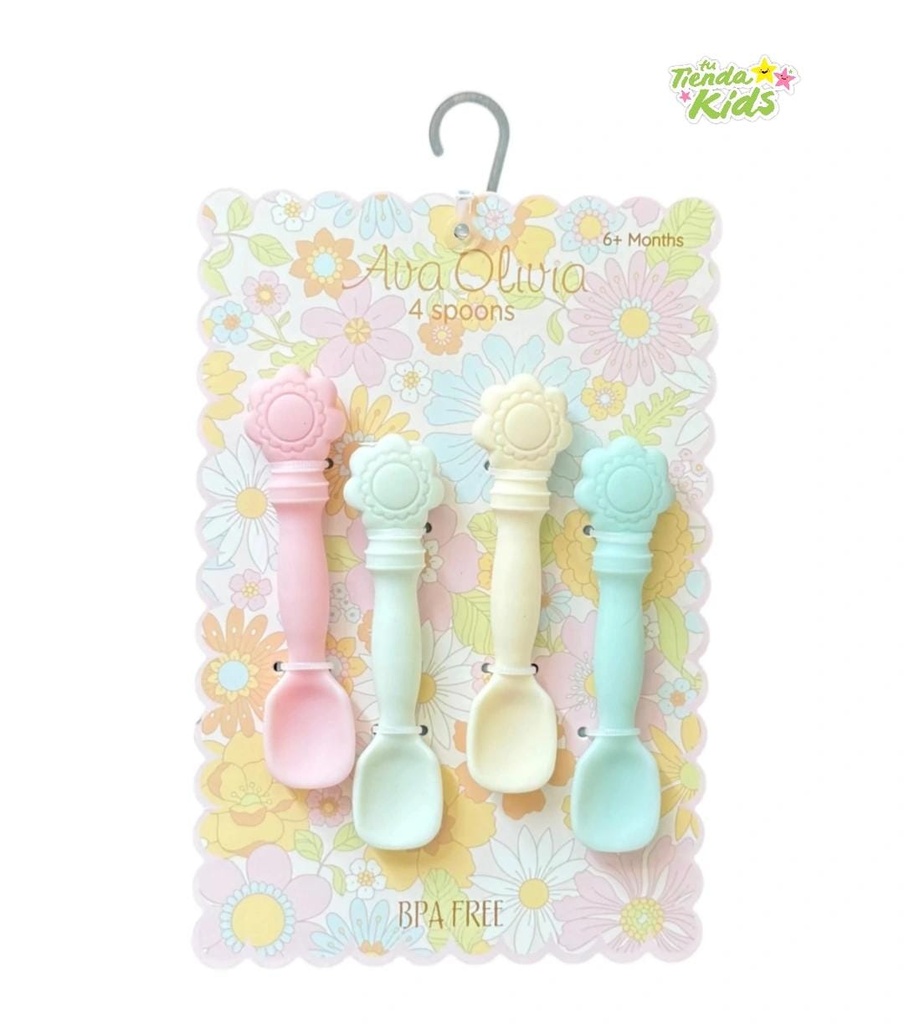 Set de 4 cucharitas de silicona