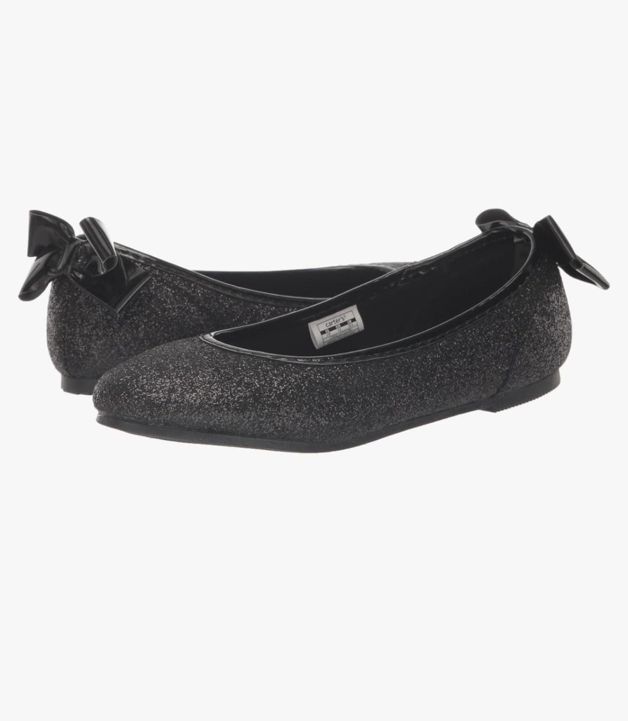 Flats zapato niña negra brillante