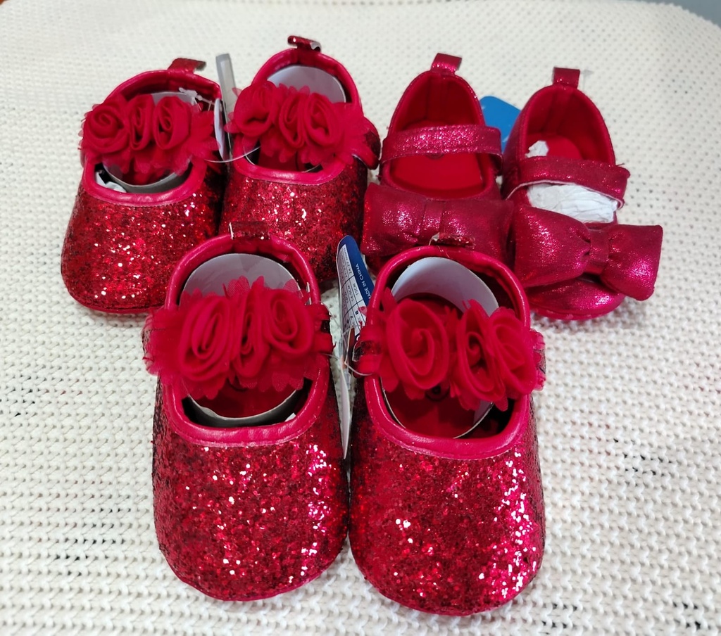 Zapato rojo se vende individual para bebe niña en descuento