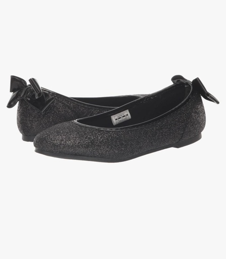 Flats niña negra brillante