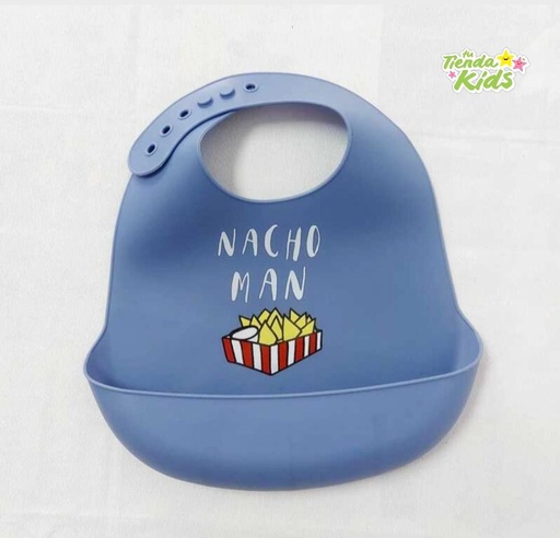 Babero de silicona estampado de palomitas
