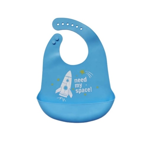 Babero silicona estampado de cohete
