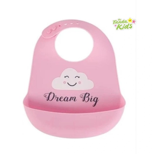 Babero de silicona estampado de nube