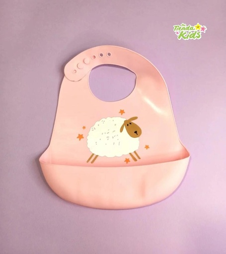 Babero de silicona estampado de oveja