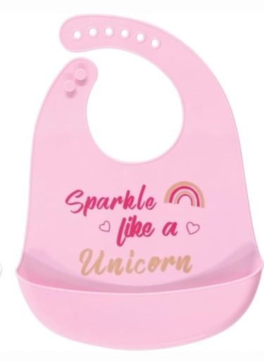 Babero de silicona estampado de unircorn