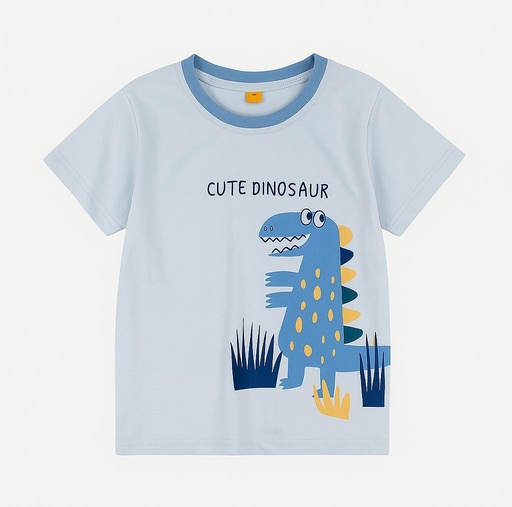 Camiseta azul de dinosaurio