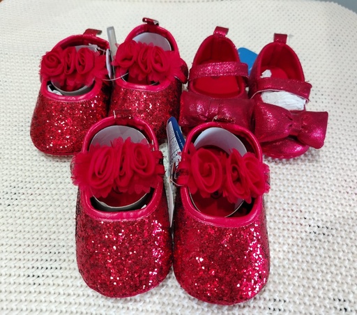 Zapato rojo se vende individual para bebe niña en descuento