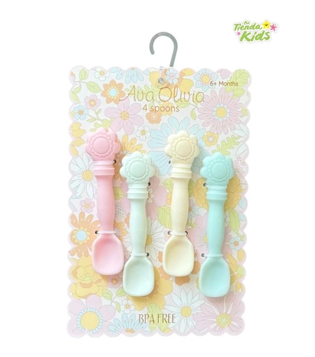 Set de 4 cucharitas de silicona